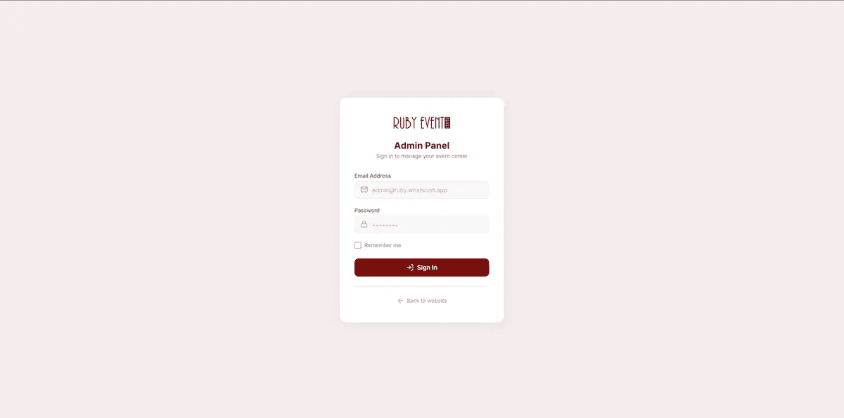 Revolutionizing Event Management: A Custom CRM & Booking Ecosystem for Ruby Event Center — Ruby Event centre case study