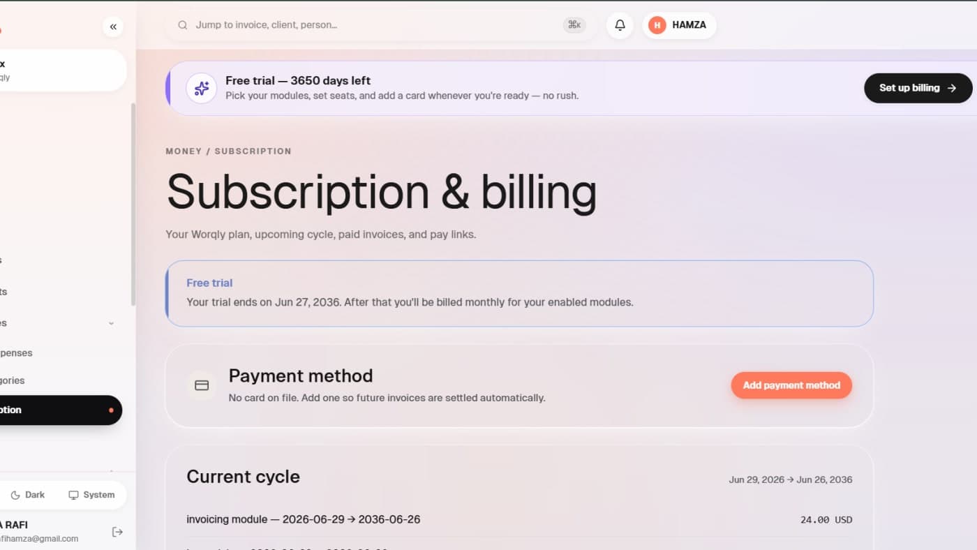 Worqly: UI/UX Overhaul and Full-Stack Rebuild for a Business Operations SaaS — Worqly case study