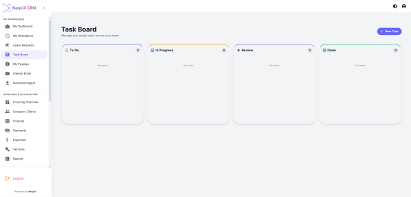 Streamlining Agency Operations: The Naqvix Custom CRM & Invoicing Platform — Naqvix case study