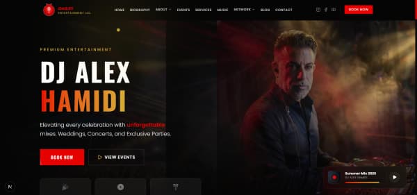 A Premium DJ Booking Platform with Immersive Music, Ticketing & a Full Management Backend — Naqvix case study