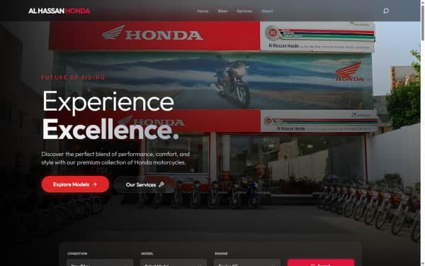A Honda Motorcycle Dealership's Digital Showroom, Online Sales, and Full Dealership ERP — Naqvix case study