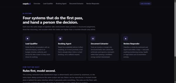 Four AI Systems Built to Show Their Working — Naqvix case study