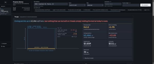 Property Genius: highest-and-best-use analysis from a single street address — Naqvix case study