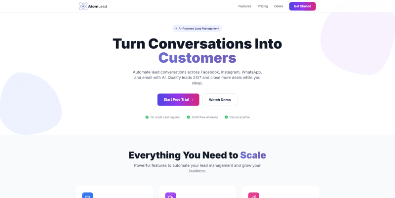 Architecting AtomLead: A High-Conversion SaaS Platform for AI-Powered Lead Automation screenshot 3