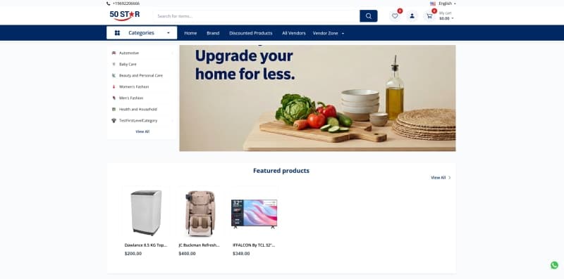 How We Engineered 50Star — A Full-Scale Multi-Vendor Marketplace Platform with End-to-End Apps, Auto-SEO & One-Click Design Control for the U.S. Market screenshot 1