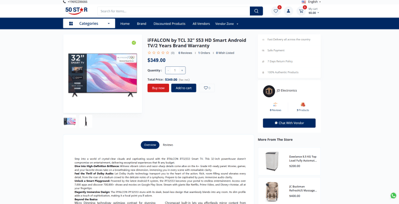 How We Engineered 50Star — A Full-Scale Multi-Vendor Marketplace Platform with End-to-End Apps, Auto-SEO & One-Click Design Control for the U.S. Market screenshot 2