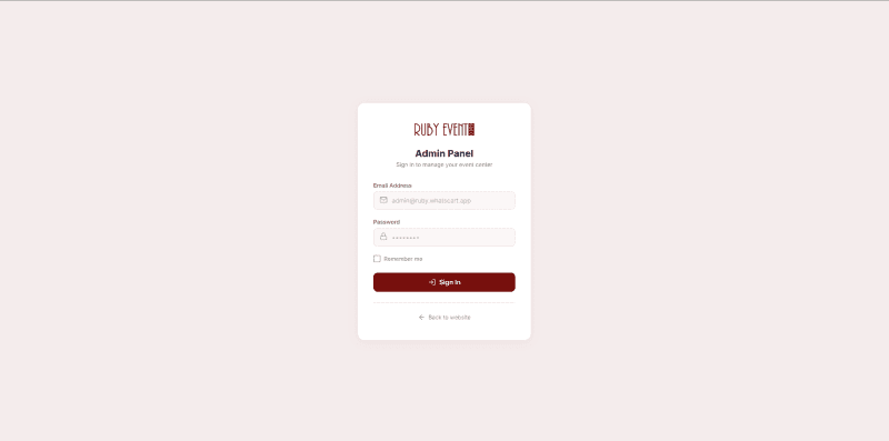 Revolutionizing Event Management: A Custom CRM & Booking Ecosystem for Ruby Event Center screenshot 9