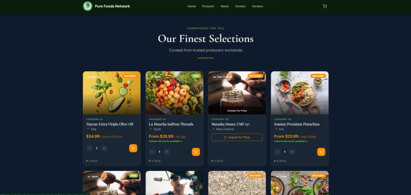 Globalizing Taste: Building a Premium End-to-End E-commerce Ecosystem for Pure Foods Network screenshot 2