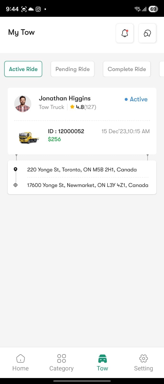 On-Demand "Uber for Towing" Mobile App Ecosystem screenshot 6