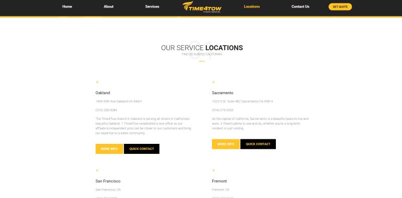 How We Built a 24/7 Towing Lead Generation Platform with Live Tracking & Multi-Location SEO for Time4Tow screenshot 3