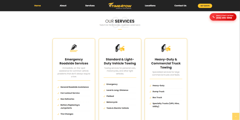 How We Built a 24/7 Towing Lead Generation Platform with Live Tracking & Multi-Location SEO for Time4Tow screenshot 5