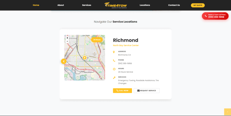 How We Built a 24/7 Towing Lead Generation Platform with Live Tracking & Multi-Location SEO for Time4Tow screenshot 7