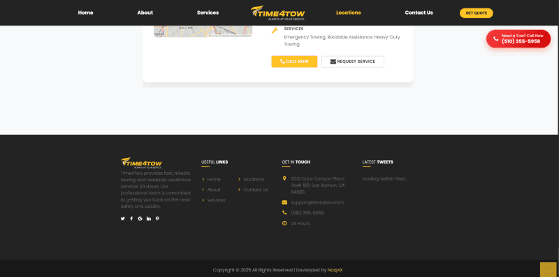 How We Built a 24/7 Towing Lead Generation Platform with Live Tracking & Multi-Location SEO for Time4Tow screenshot 9