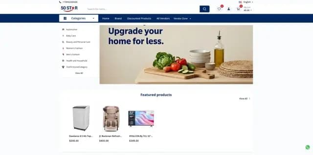 How We Engineered 50Star — A Full-Scale Multi-Vendor Marketplace Platform with End-to-End Apps, Auto-SEO & One-Click Design Control for the U.S. Market screenshot 3