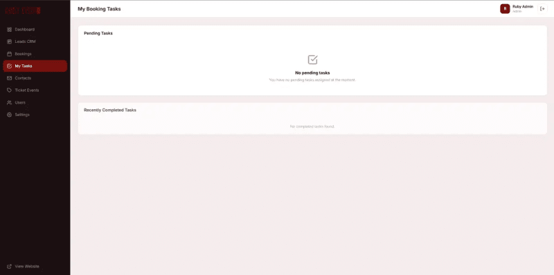 Revolutionizing Event Management: A Custom CRM & Booking Ecosystem for Ruby Event Center screenshot 6