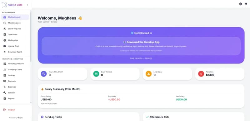 Streamlining Agency Operations: The Naqvix Custom CRM & Invoicing Platform screenshot 3