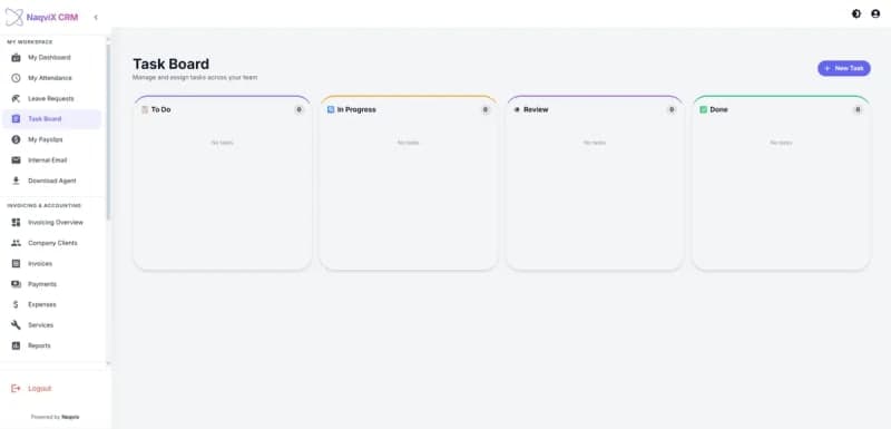 Streamlining Agency Operations: The Naqvix Custom CRM & Invoicing Platform screenshot 5
