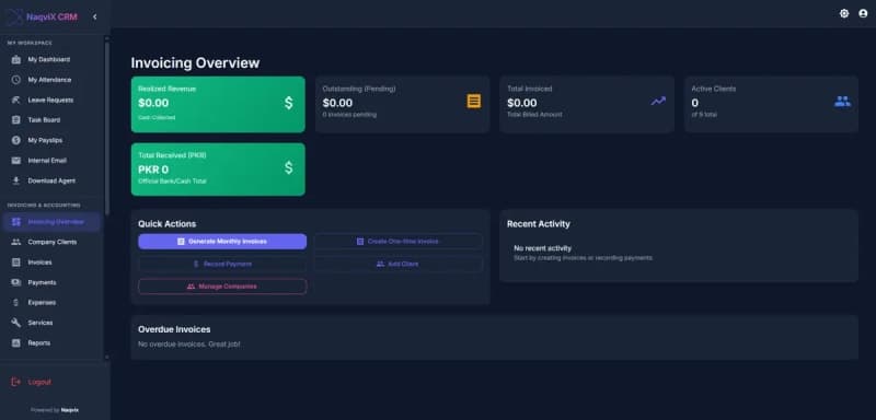 Streamlining Agency Operations: The Naqvix Custom CRM & Invoicing Platform screenshot 8