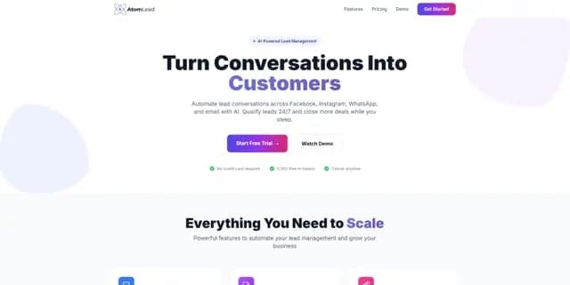 Architecting AtomLead: A High-Conversion SaaS Platform for AI-Powered Lead Automation screenshot 1