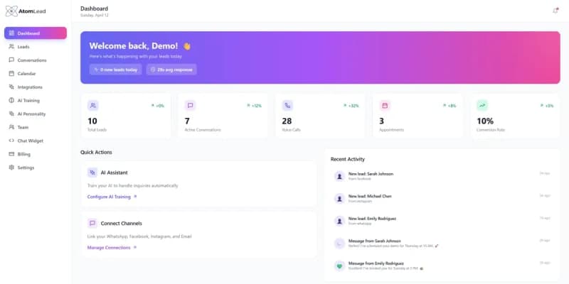 Architecting AtomLead: A High-Conversion SaaS Platform for AI-Powered Lead Automation screenshot 2