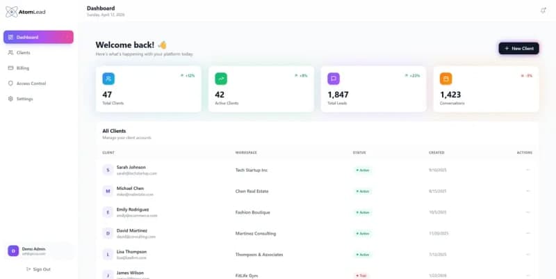 Architecting AtomLead: A High-Conversion SaaS Platform for AI-Powered Lead Automation screenshot 3