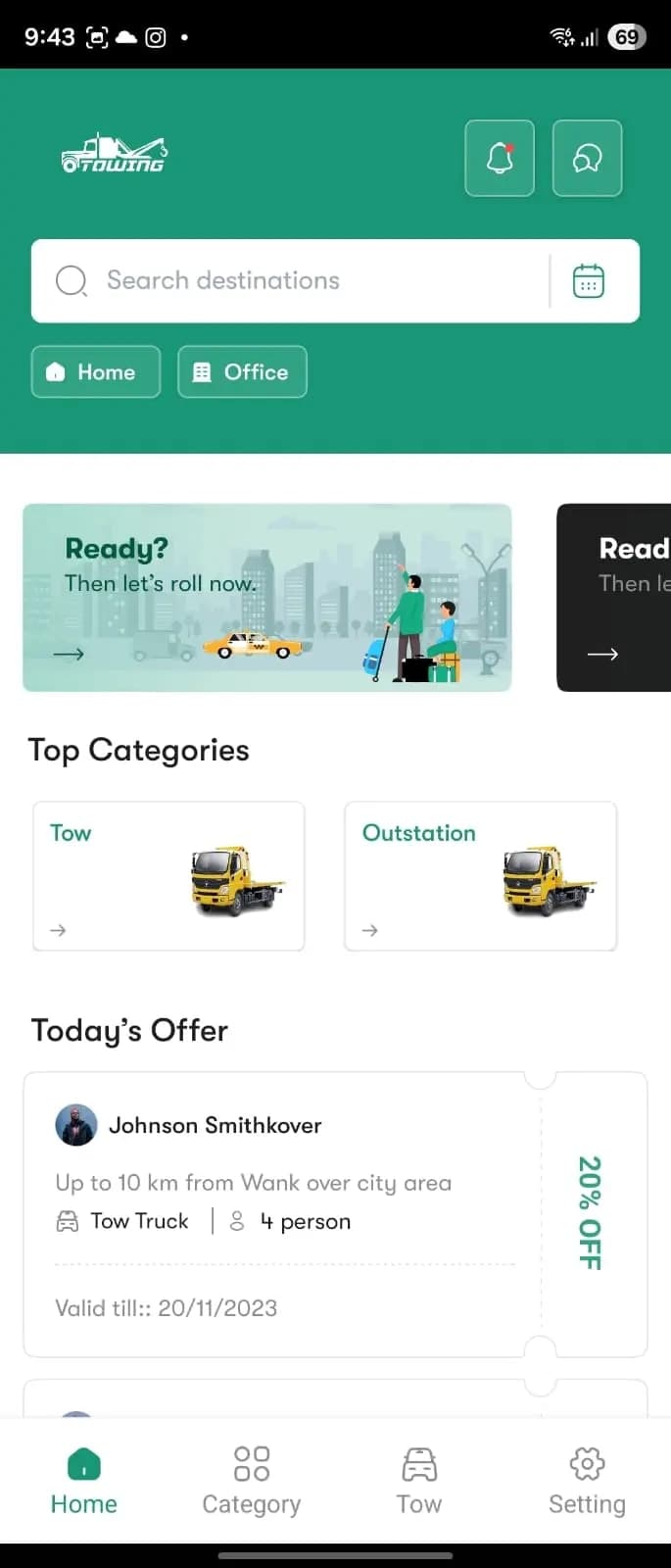 On-Demand "Uber for Towing" Mobile App Ecosystem screenshot 2