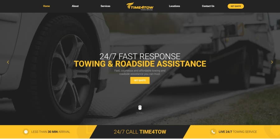 How We Built a 24/7 Towing Lead Generation Platform with Live Tracking & Multi-Location SEO for Time4Tow — Towing & Roadside Assistance