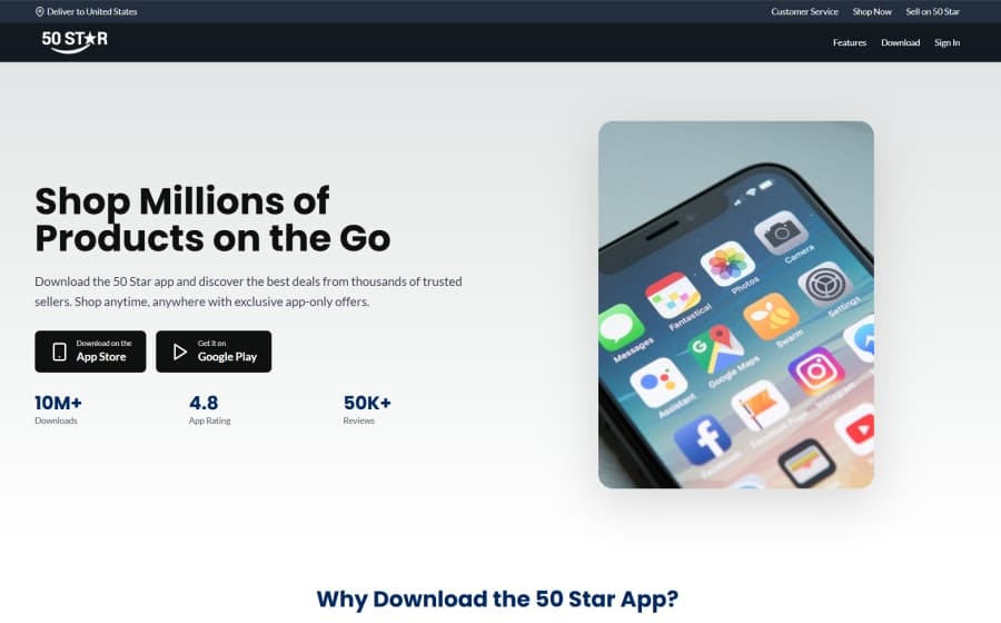 Launching 50Star: A U.S. Multi-Vendor Marketplace with Buyer and Vendor Mobile Apps — Multi-Vendor E-commerce / Marketplace