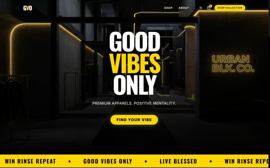 Good Vibes Only: A Streetwear Storefront Where Paid Orders Route Themselves to Production — Fashion & Apparel / Streetwear E-commerce