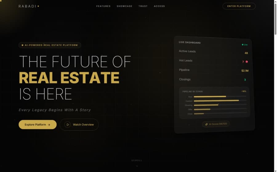 Rabadi: An AI-Scored Lead Pipeline and Listings Back Office for Real-Estate Brokerages — Real Estate SaaS