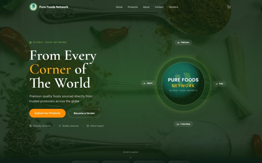 Pure Foods Network: One Commerce Platform for Shoppers, Wholesale Vendors, and the Back Office — Food & Beverage E-commerce